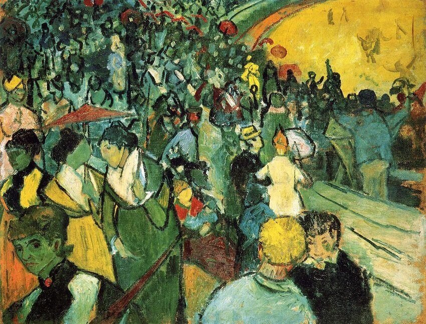 fiesta de los toros en arles por vincent van gogh 1988