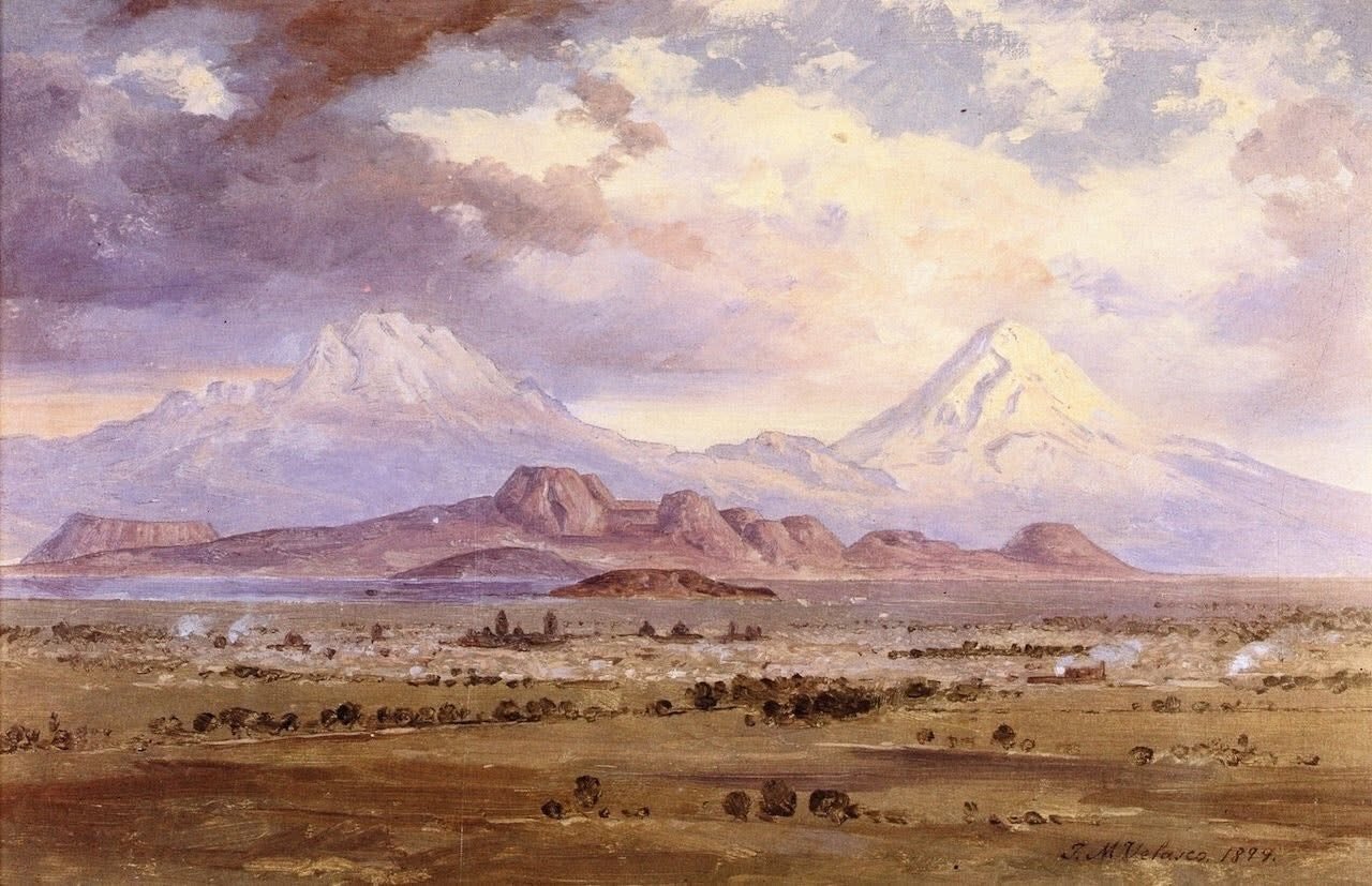 Popocatepetl e Iztaccihuatl (1899), José María Velasco
